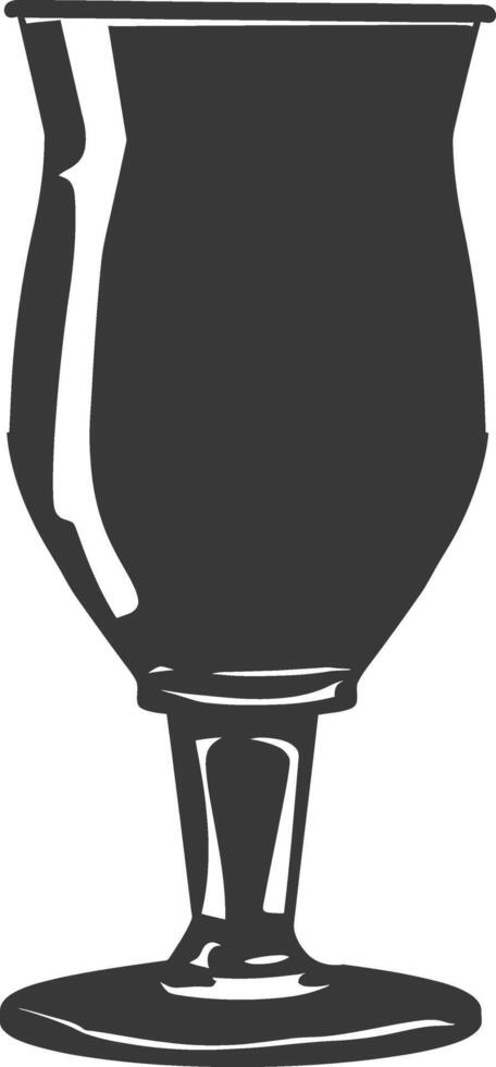 Silhouette bison animal black color only full body vector