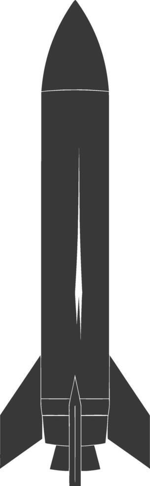Silhouette missile black color only vector