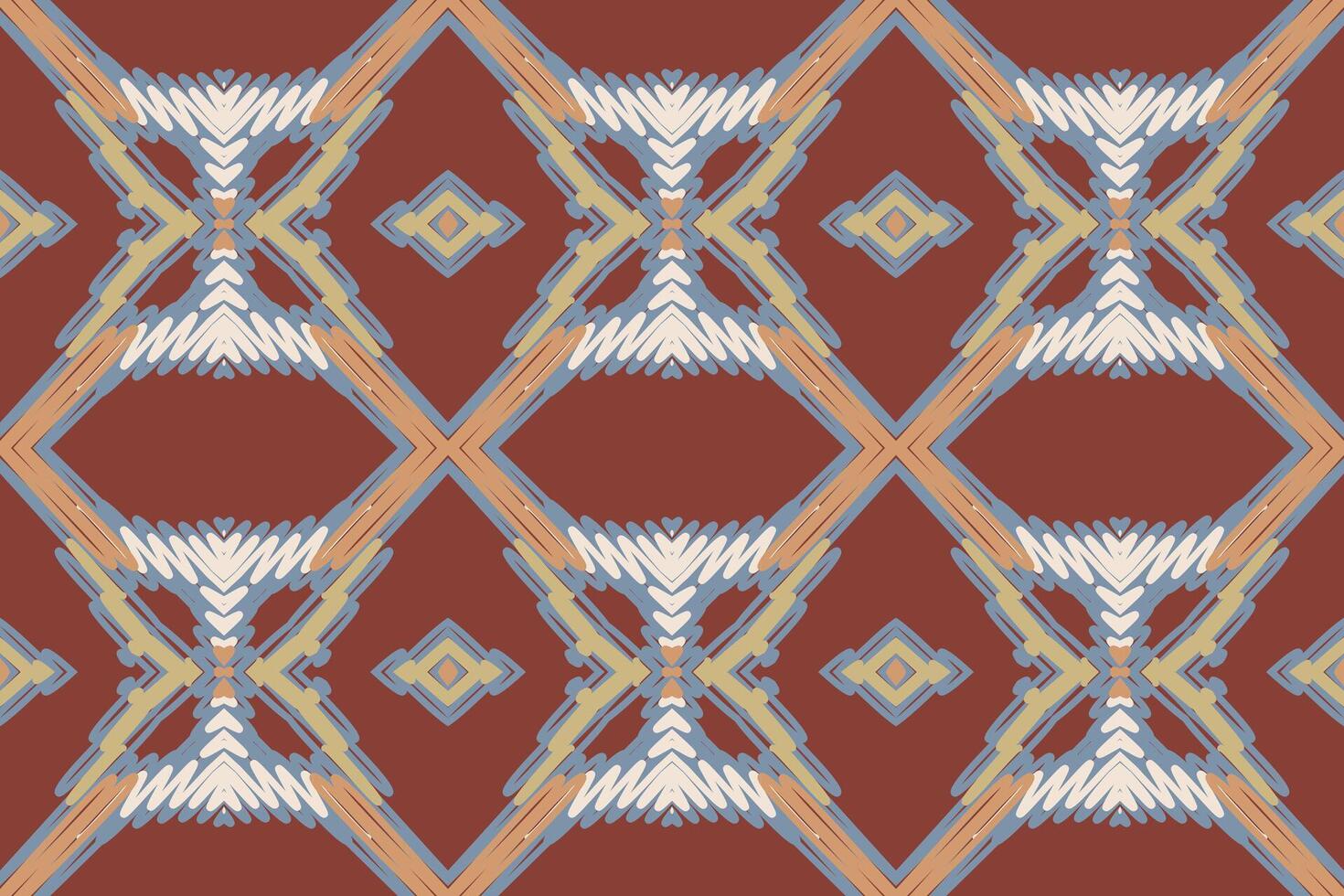Fashion pattern Seamless Native American, Motif embroidery, Ikat embroidery Design for Print tapestry floral kimono repeat pattern lacing spanish motif vector