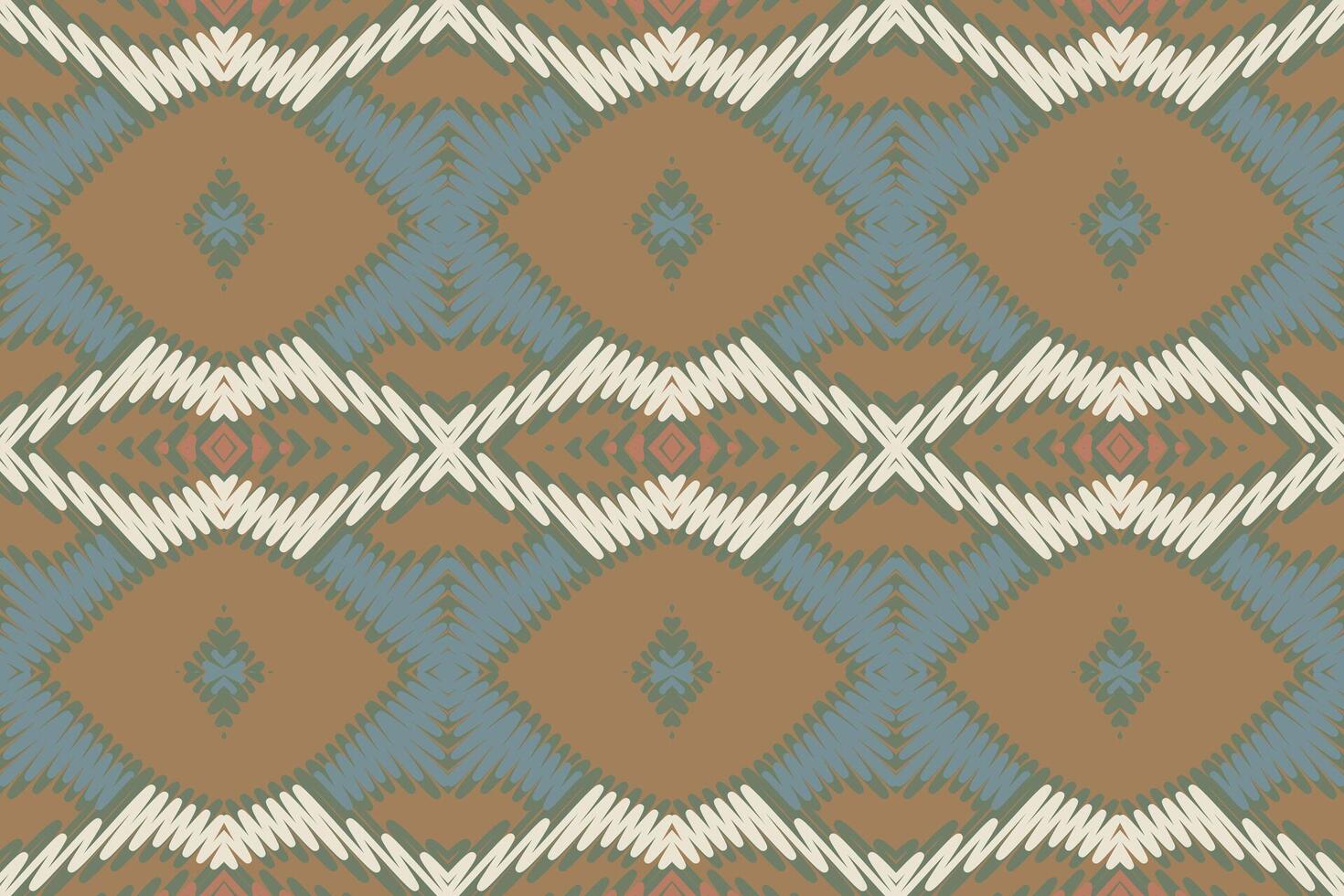 Fashion pattern Seamless Mughal architecture Motif embroidery, Ikat embroidery Design for Print pattern vintage flower folk navajo patchwork pattern vector