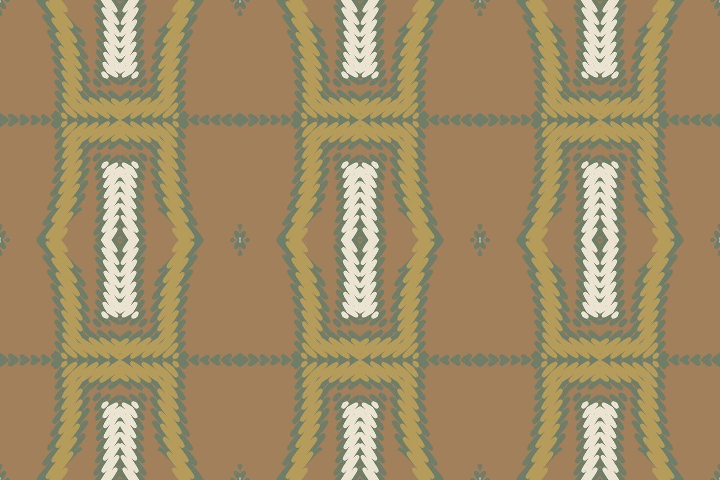 Fashion pattern Seamless Mughal architecture Motif embroidery, Ikat embroidery Design for Print figure tribal ink on cloth patola sari vector