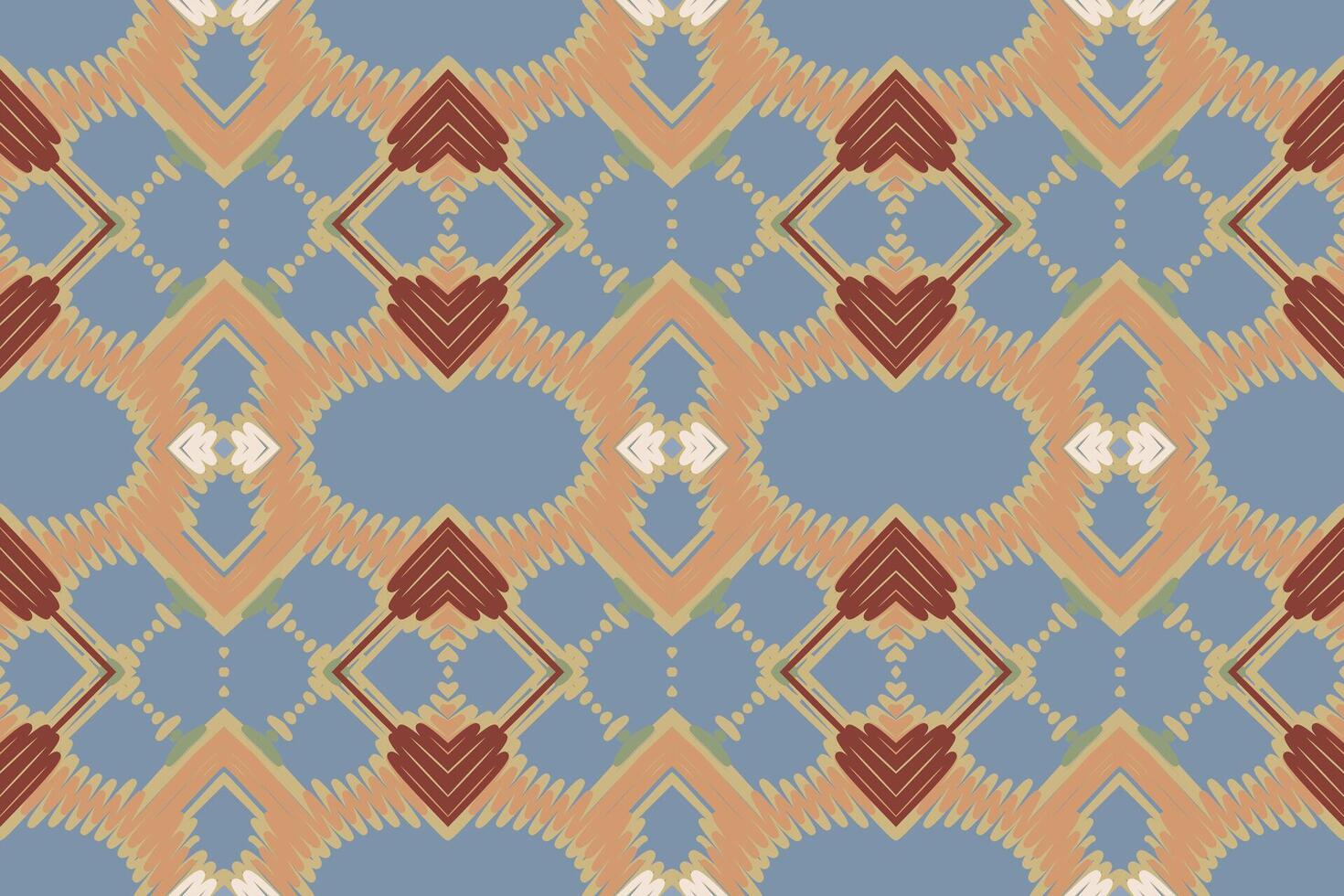 Tissue Dupatta Seamless Native American, Motif embroidery, Ikat embroidery Design for Print egyptian pattern tibetan mandala bandanna vector