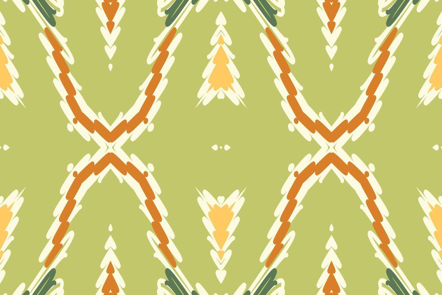 Tissue Dupatta Seamless Mughal architecture Motif embroidery, Ikat embroidery Design for Print figure tribal ink on cloth patola sari vector