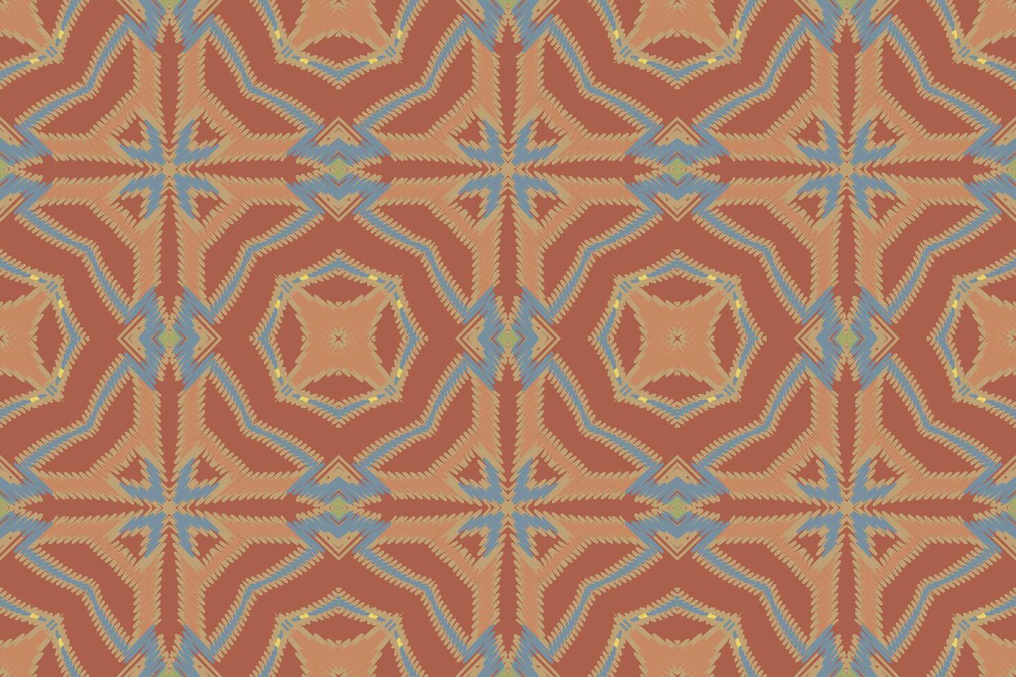 Silk fabric Patola sari Pattern Seamless Native American, Motif embroidery, Ikat embroidery Design for Print egyptian pattern tibetan mandala bandanna vector
