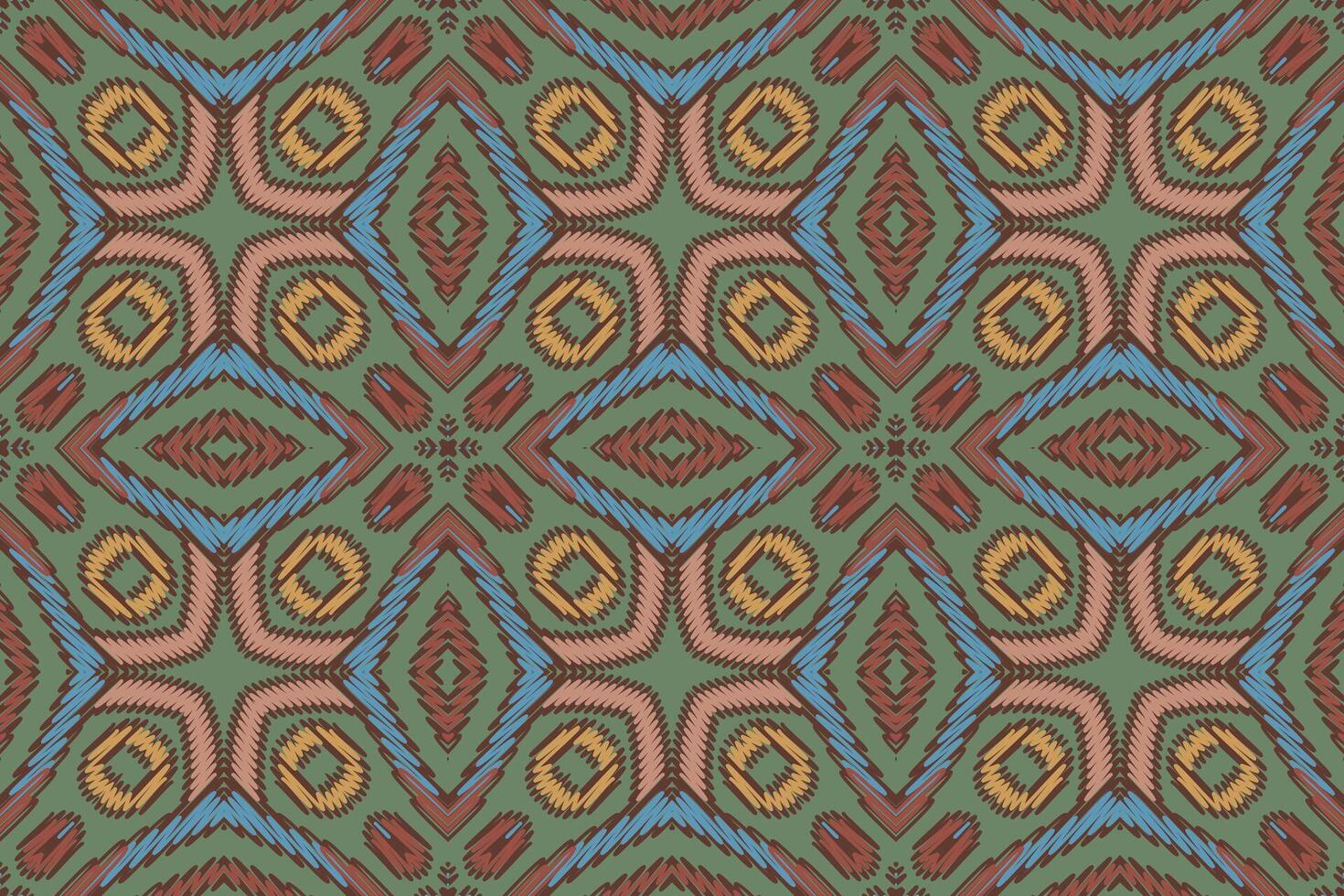 Motif folklore pattern Seamless Native American, Motif embroidery, Ikat embroidery Design for Print pattern vintage flower folk navajo patchwork pattern vector