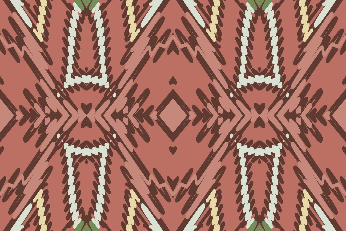 Patola sari Seamless Mughal architecture Motif embroidery, Ikat embroidery Design for Print egyptian pattern tibetan mandala bandanna vector