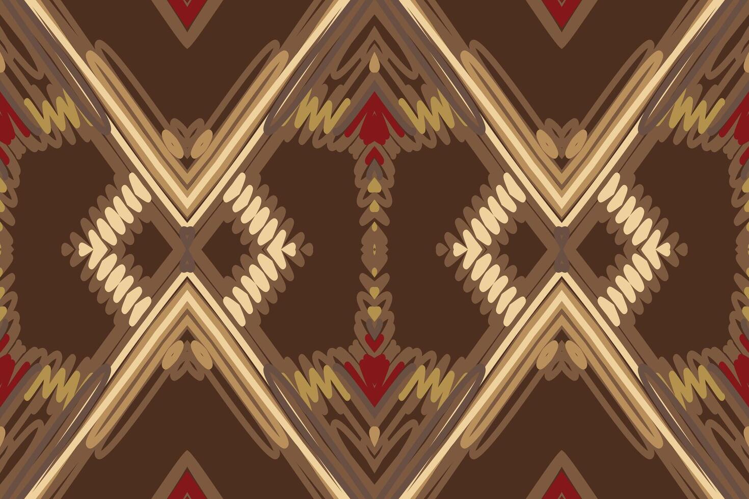 Kilim Pattern Seamless Bandana print silk Motif embroidery, Ikat embroidery Design for Print indonesian batik motif embroidery native american kurta mughal design vector