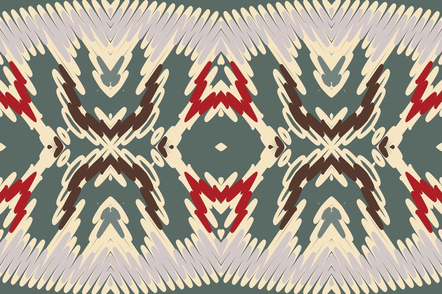 Kilim Pattern Seamless Mughal architecture Motif embroidery, Ikat embroidery Design for Print endless arabesque cloth dupatta shawl bandana print silk kurta men vector