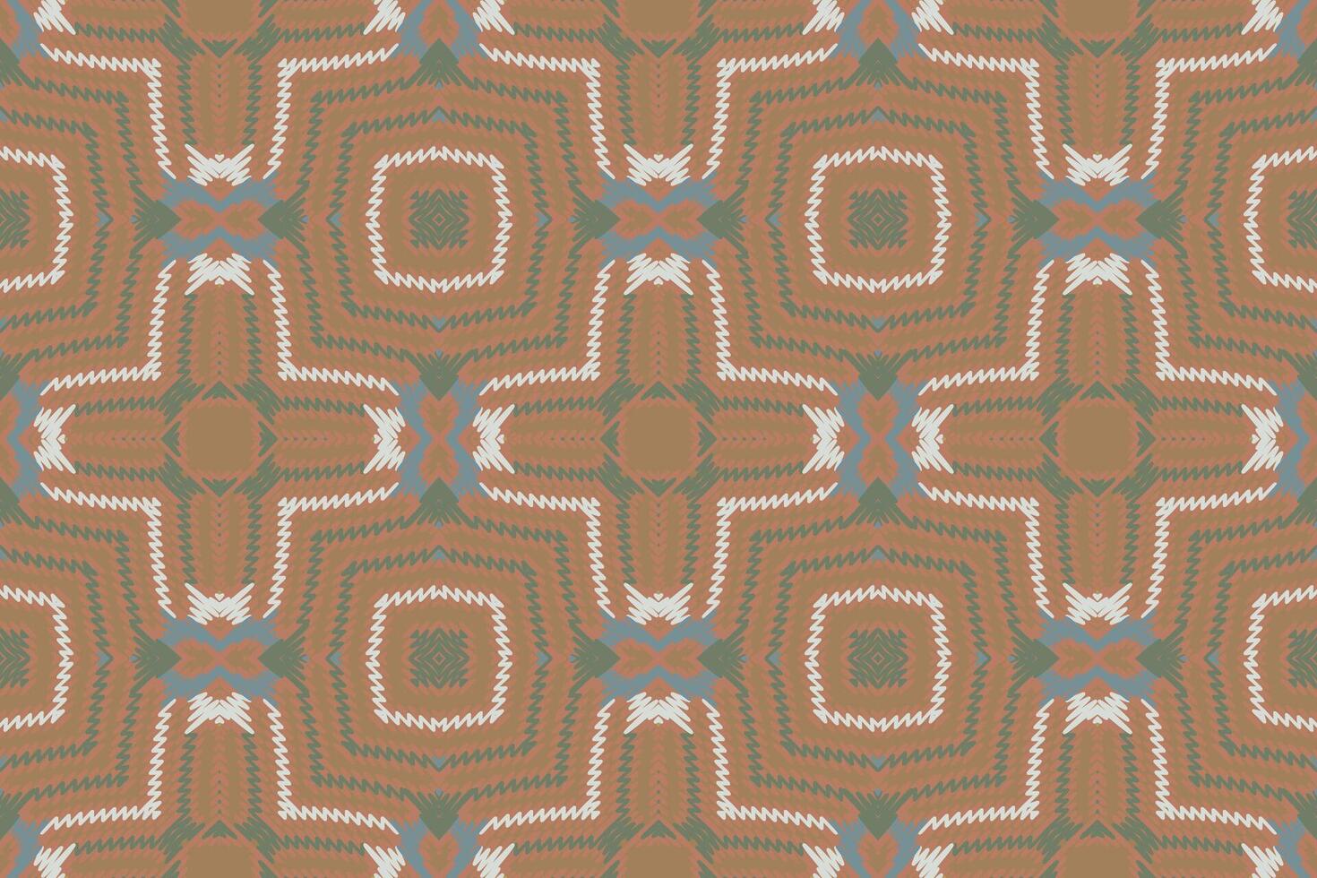 Dupatta Pattern Seamless Bandana print silk Motif embroidery, Ikat embroidery Design for Print pattern vintage flower folk navajo patchwork pattern vector