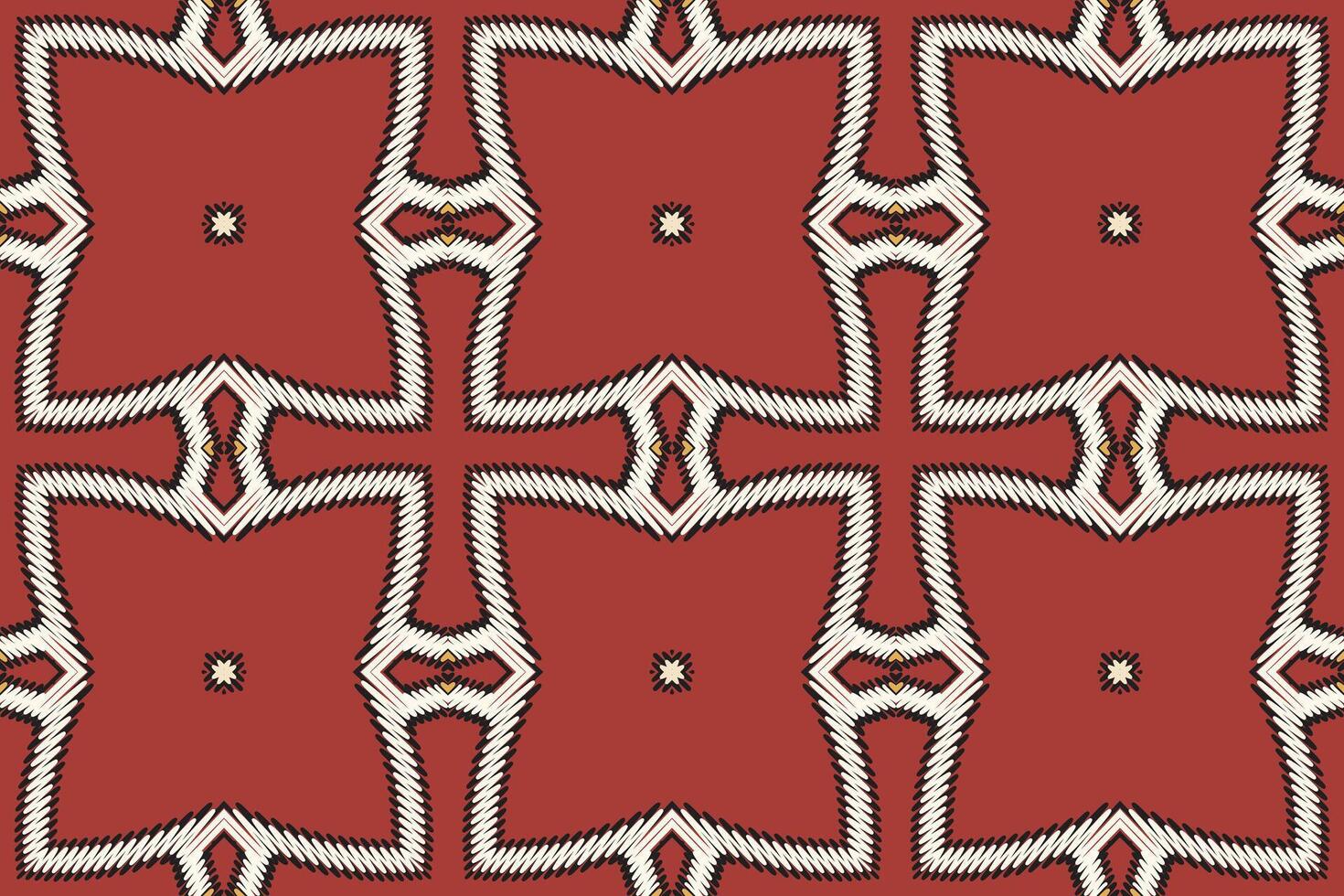 Motif folklore pattern Seamless Native American, Motif embroidery, Ikat embroidery Design for Print figure tribal ink on cloth patola sari vector