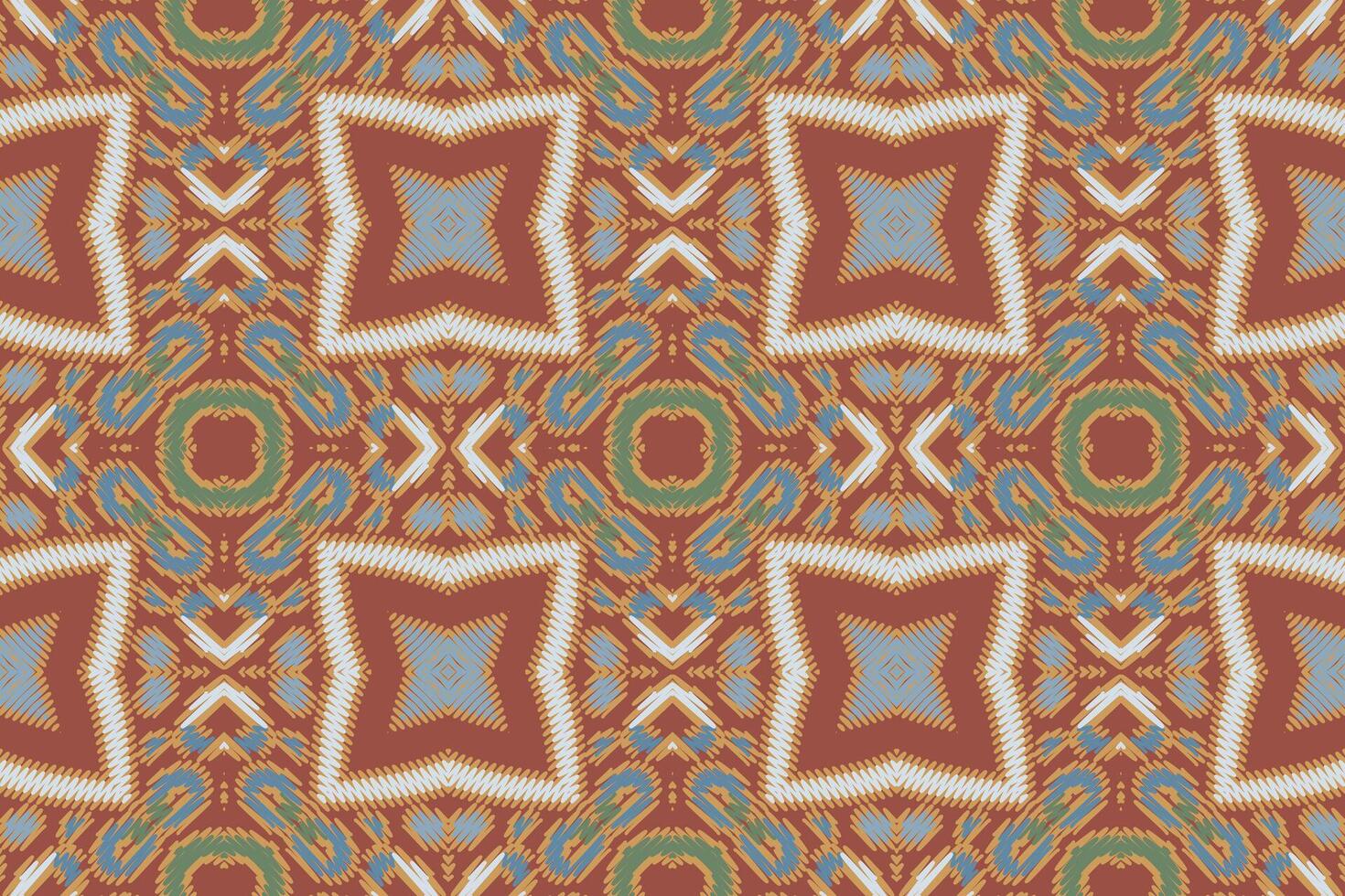 Salwar Pattern Seamless Mughal architecture Motif embroidery, Ikat embroidery Design for Print indonesian batik motif embroidery native american kurta mughal design vector