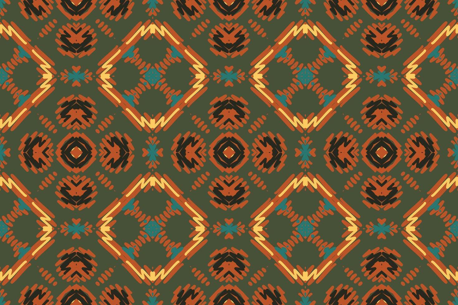 Anarkali Pattern Seamless Bandana print silk Motif embroidery, Ikat embroidery Design for Print pattern vintage flower folk navajo patchwork pattern vector