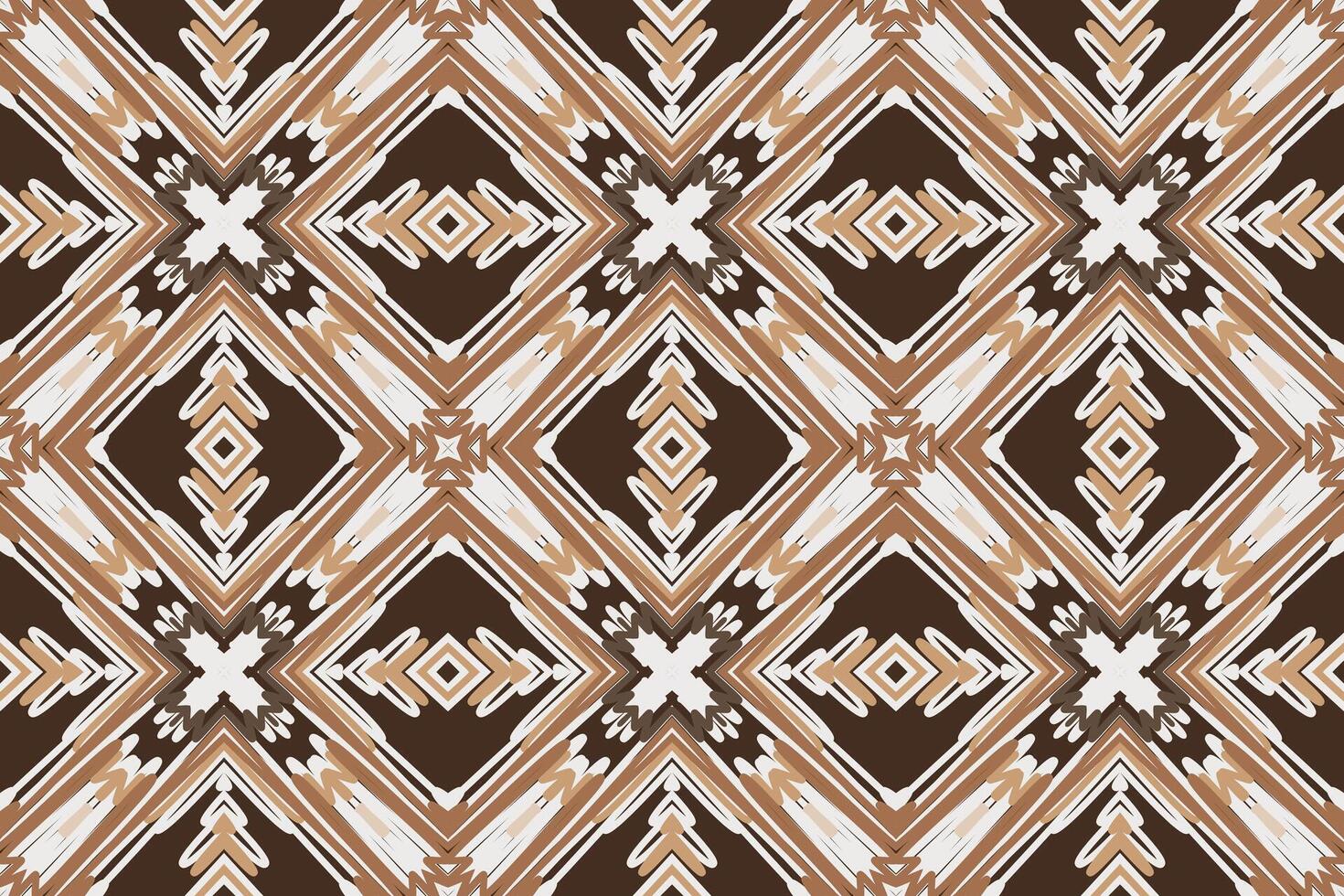 Navajo pattern Seamless Bandana print silk Motif embroidery, Ikat embroidery Design for Print Texture fabric saree sari carpet. kurta patola saree vector