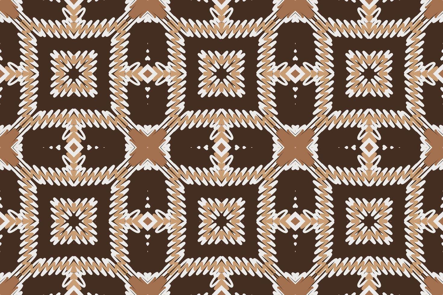 Navajo pattern Seamless Bandana print silk Motif embroidery, Ikat embroidery Design for Print endless arabesque cloth dupatta shawl bandana print silk kurta men vector