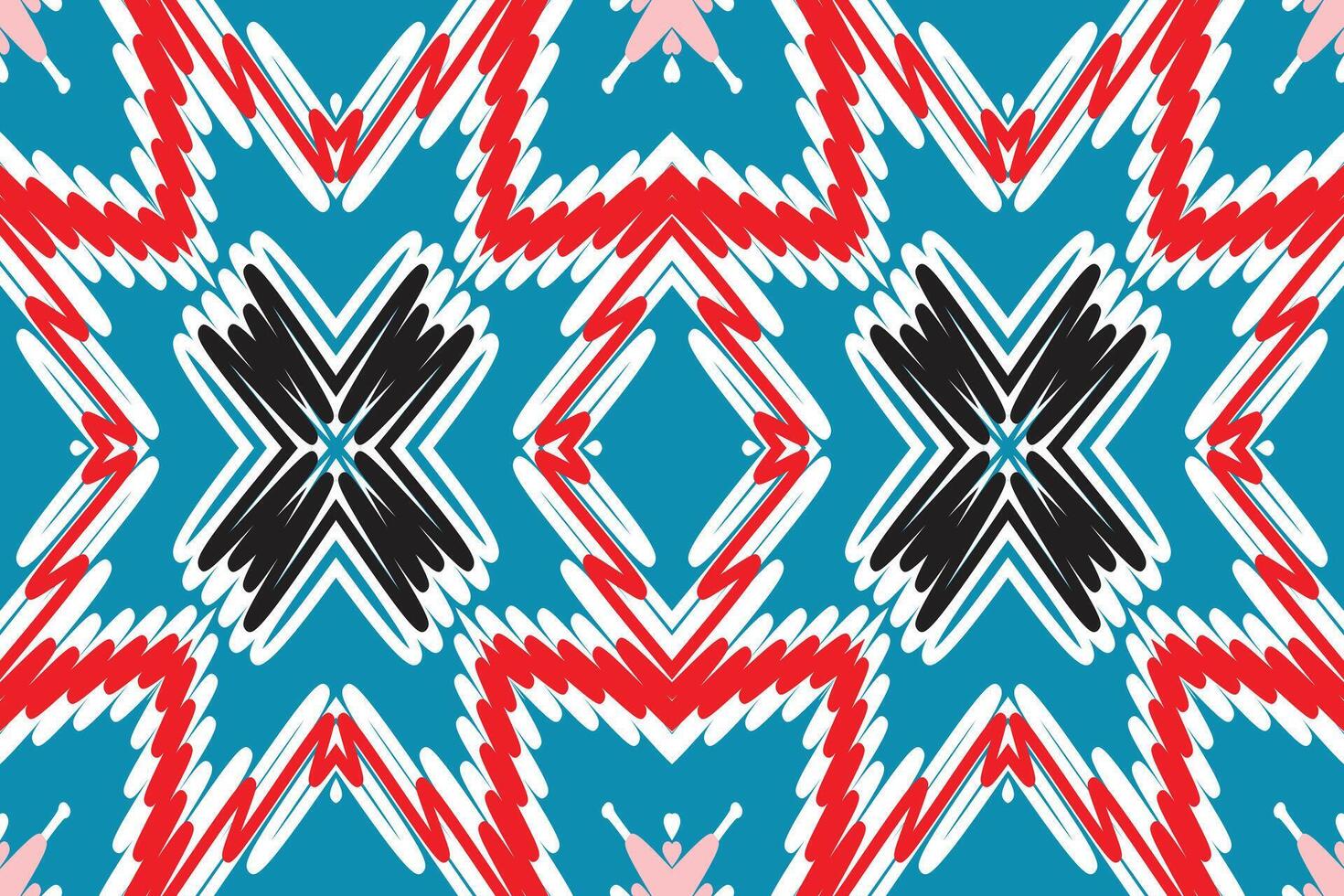 Tie dye Pattern Seamless Bandana print silk Motif embroidery, Ikat embroidery Design for Print egyptian pattern tibetan mandala bandanna vector