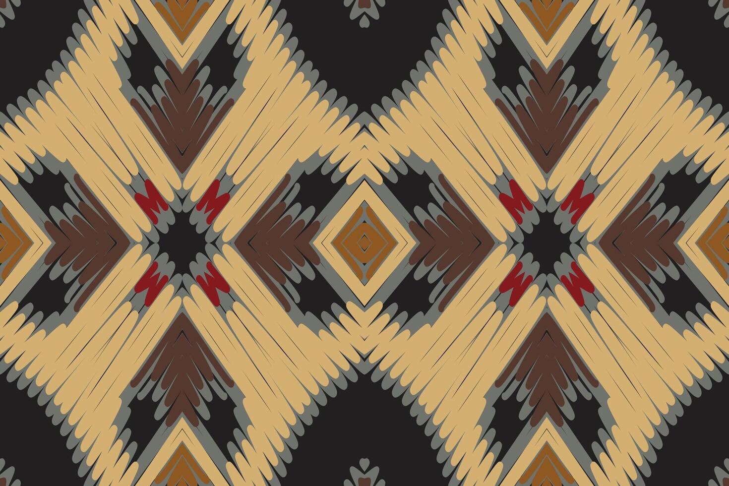 Baroque pattern Seamless Native American, Motif embroidery, Ikat embroidery Design for Print endless arabesque cloth dupatta shawl bandana print silk kurta men vector