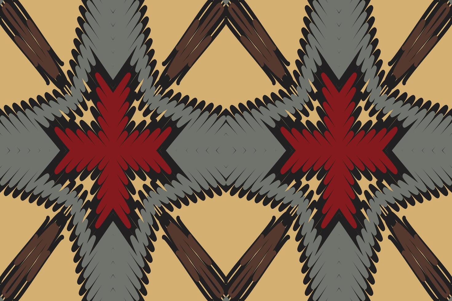 Baroque pattern Seamless Bandana print silk Motif embroidery, Ikat embroidery Design for Print endless arabesque cloth dupatta shawl bandana print silk kurta men vector