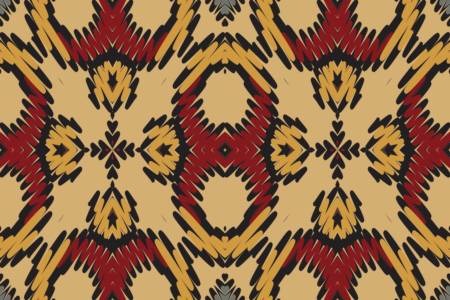 Baroque pattern Seamless Bandana print silk Motif embroidery, Ikat embroidery Design for Print indonesian batik motif embroidery native american kurta mughal design vector