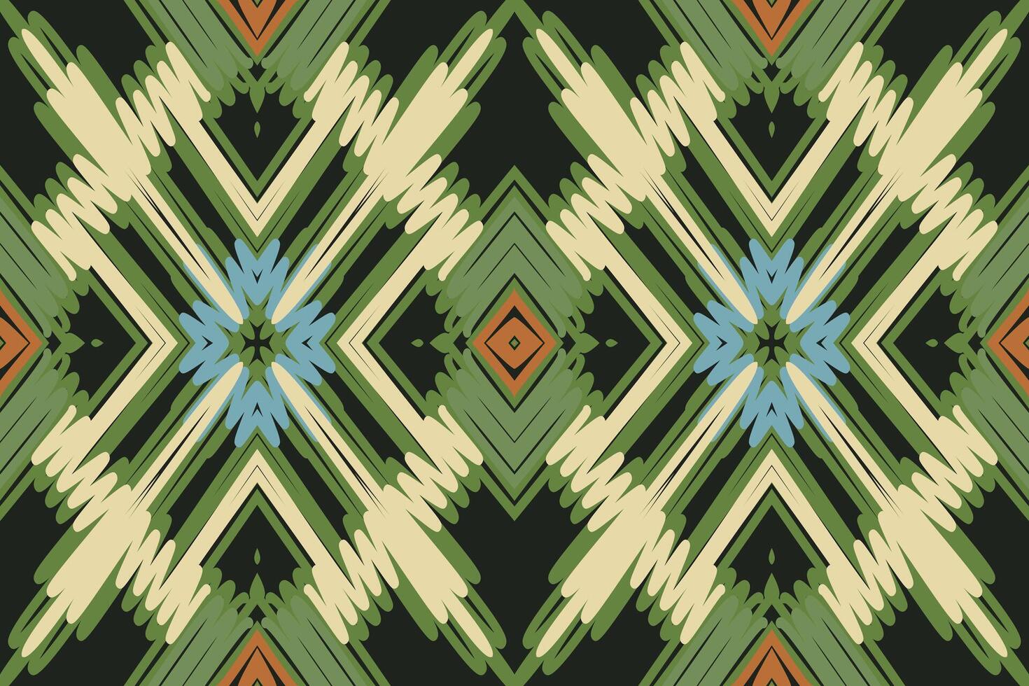 Baroque pattern Seamless Bandana print silk Motif embroidery, Ikat embroidery Design for Print indigenous art aboriginal art pattern floral kurti mughal border vector