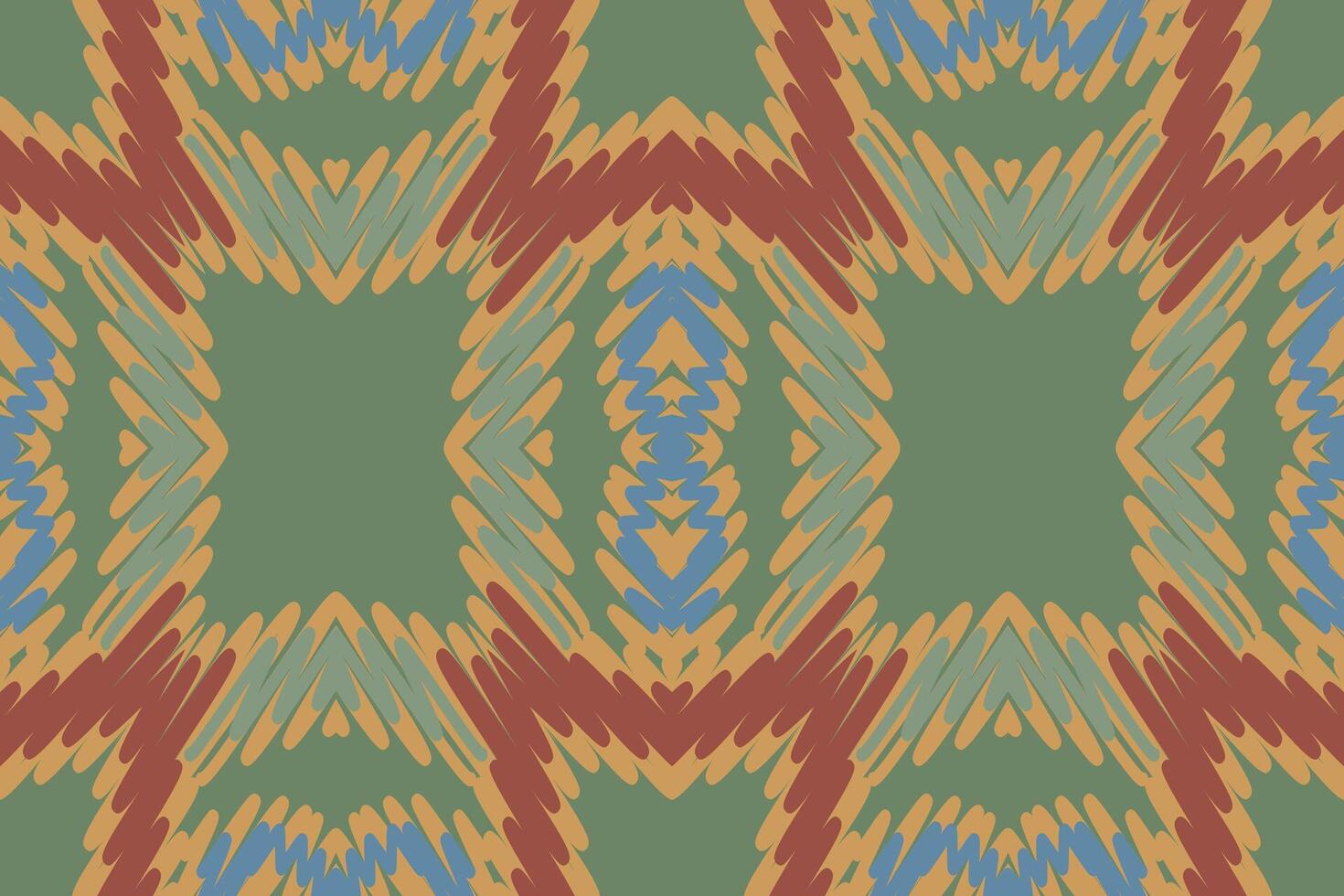 Baroque pattern Seamless Bandana print silk Motif embroidery, Ikat embroidery Design for Print border embroidery ancient egypt vector
