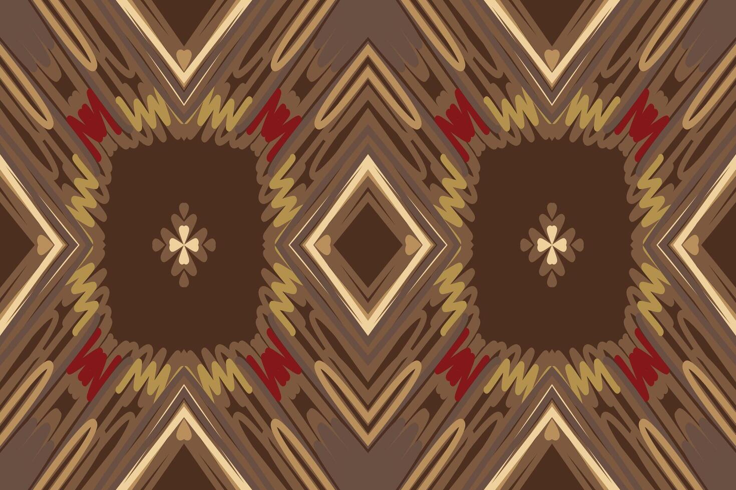 Baroque pattern Seamless Mughal architecture Motif embroidery, Ikat embroidery Design for Print endless arabesque cloth dupatta shawl bandana print silk kurta men vector