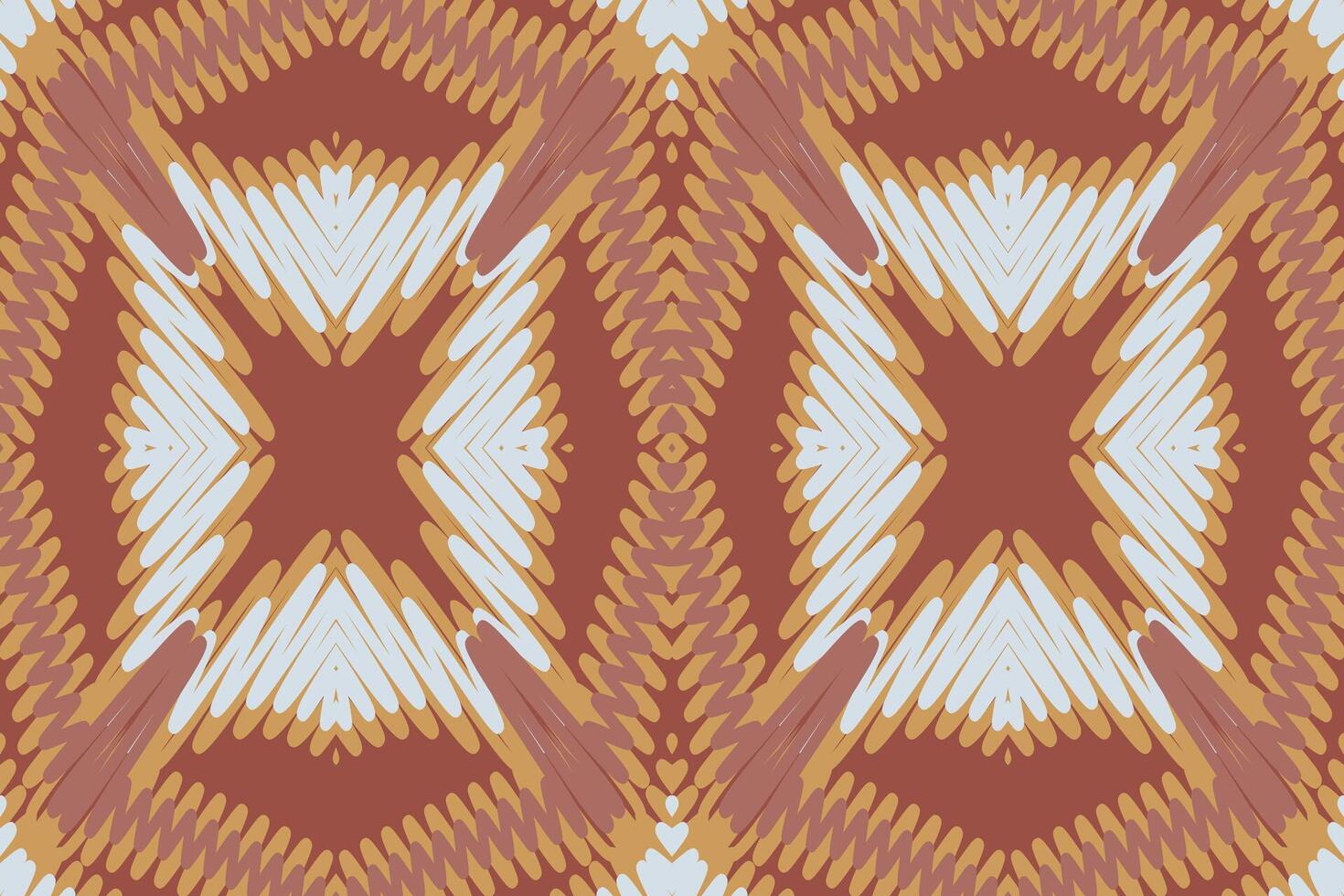 Baroque pattern Seamless Mughal architecture Motif embroidery, Ikat embroidery Design for Print figure tribal ink on cloth patola sari vector
