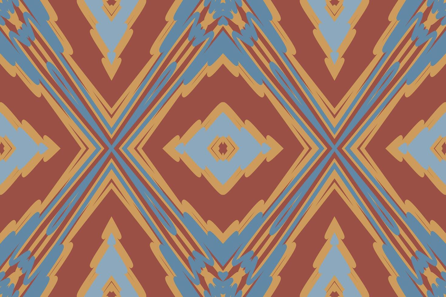 Baroque pattern Seamless Mughal architecture Motif embroidery, Ikat embroidery Design for Print pattern vintage flower folk navajo patchwork pattern vector