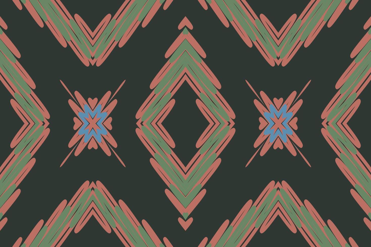 Dupatta pattern Seamless Bandana print silk Motif embroidery, Ikat embroidery Design for Print tapestry floral kimono repeat pattern lacing spanish motif vector
