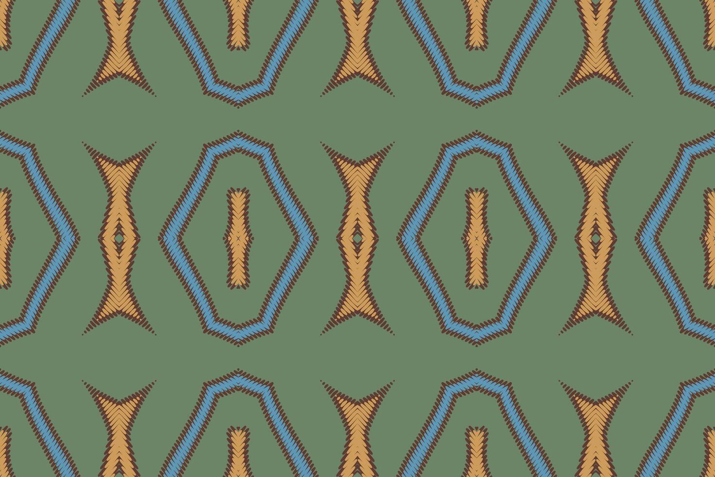 Dupatta pattern Seamless Mughal architecture Motif embroidery, Ikat embroidery Design for Print pattern vintage flower folk navajo patchwork pattern vector