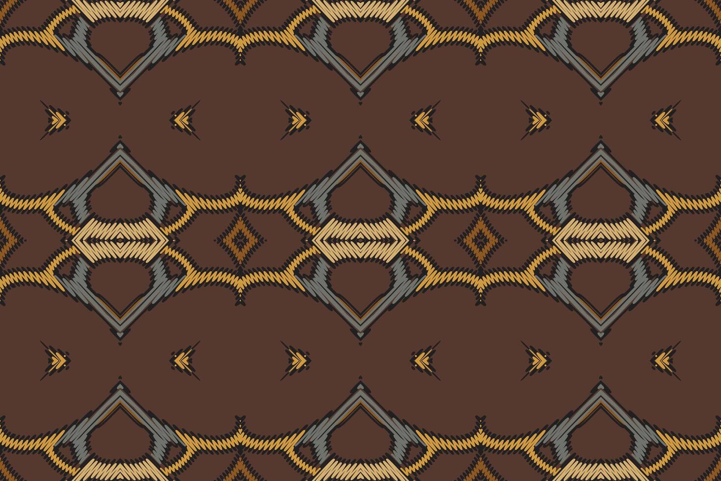Ancient patterns Seamless Bandana print silk Motif embroidery, Ikat embroidery Design for Print pattern vintage flower folk navajo patchwork pattern vector