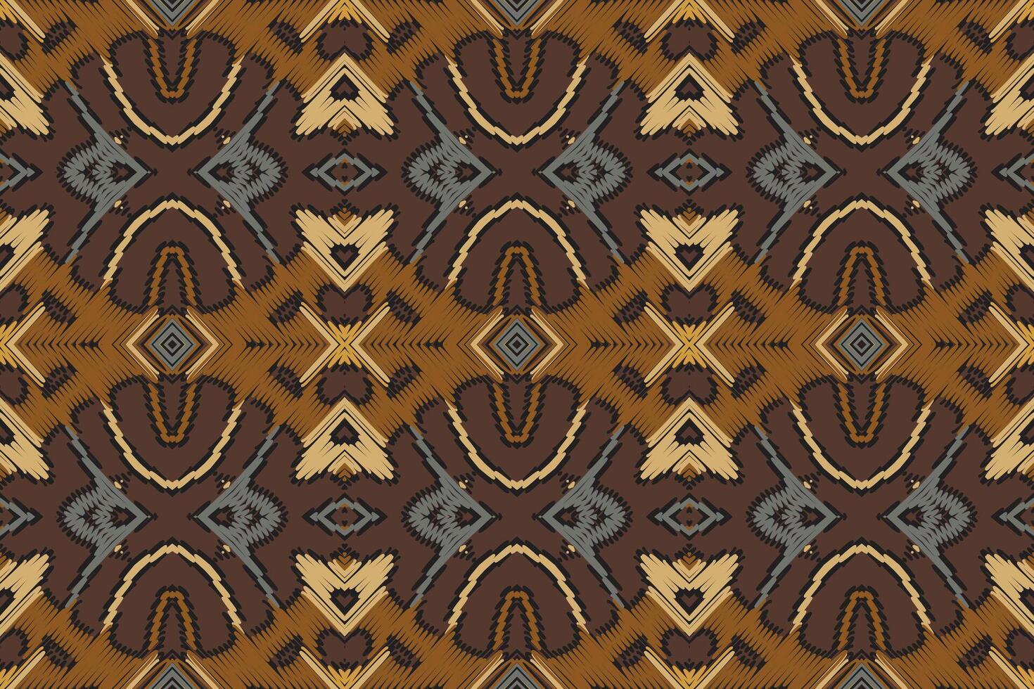 Ancient patterns Seamless Bandana print silk Motif embroidery, Ikat embroidery Design for Print kurta pattern mughal motifs tapestry pattern floral repeat vector