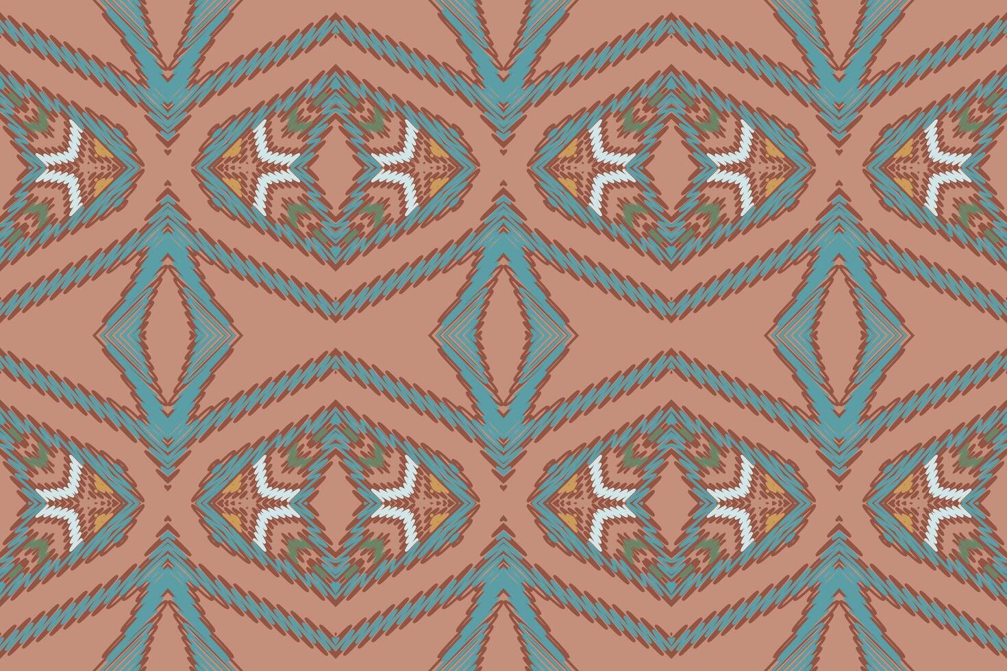 Bukhara pattern Seamless Bandana print silk Motif embroidery, Ikat embroidery Design for Print indonesian batik motif embroidery native american kurta mughal design vector