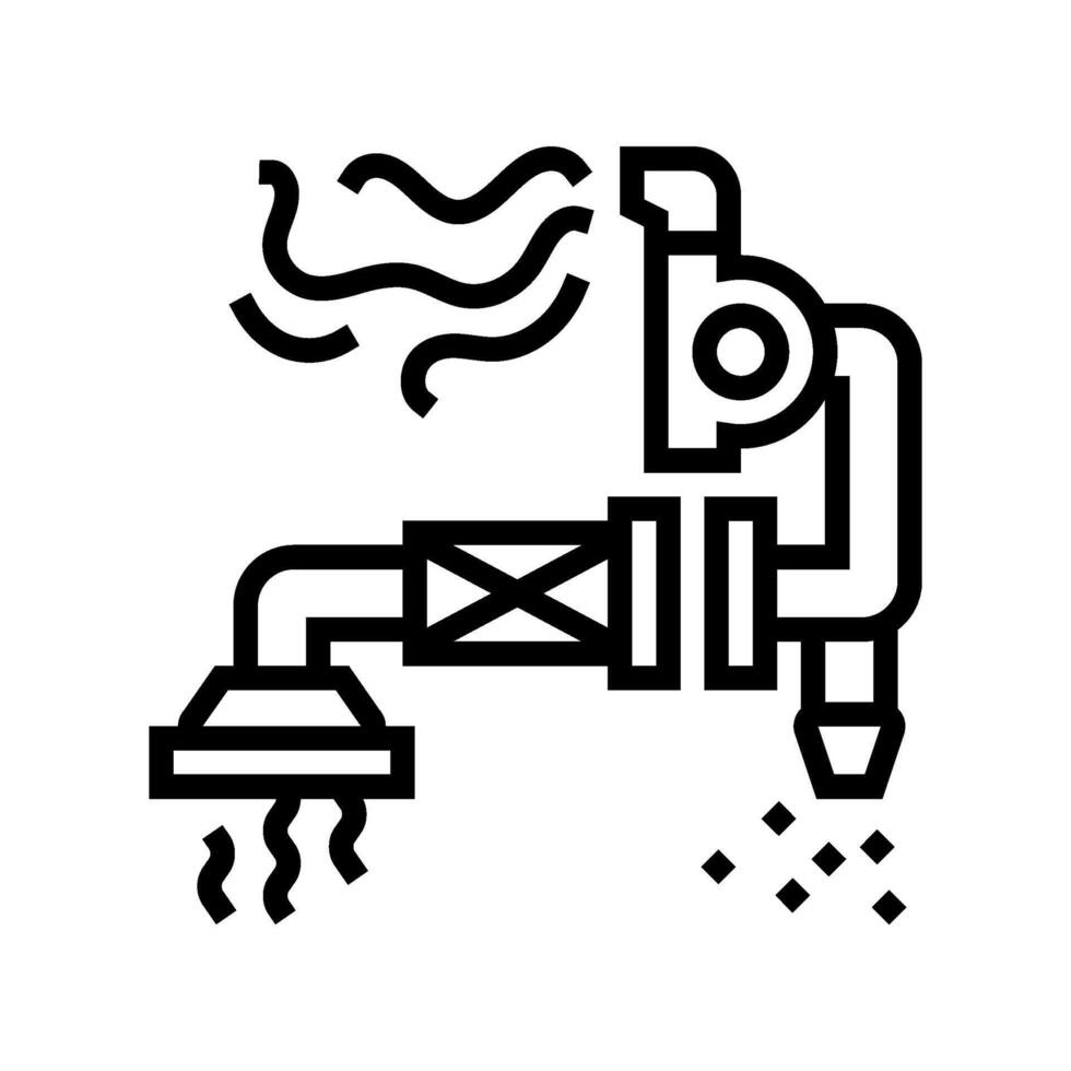 exhaust system ventilation line icon illustration vector