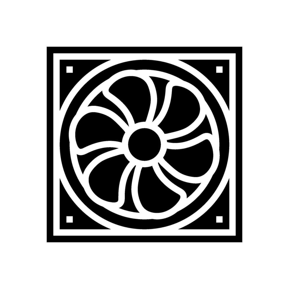 ventilation fan glyph icon illustration vector