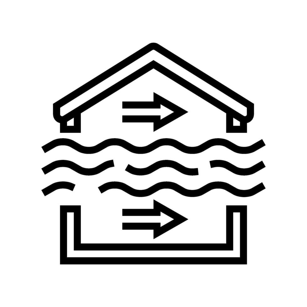 air change per hour ach line icon illustration vector