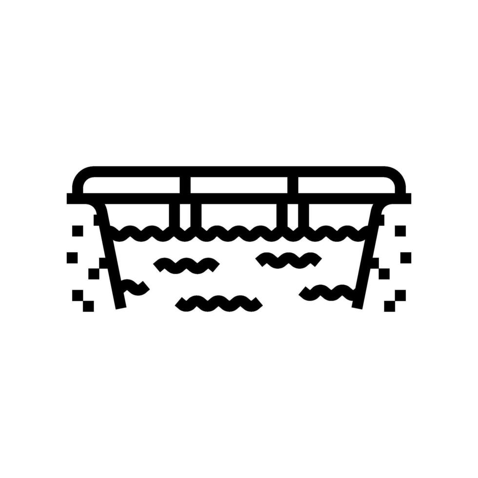 beam bridge line icon illustration vector