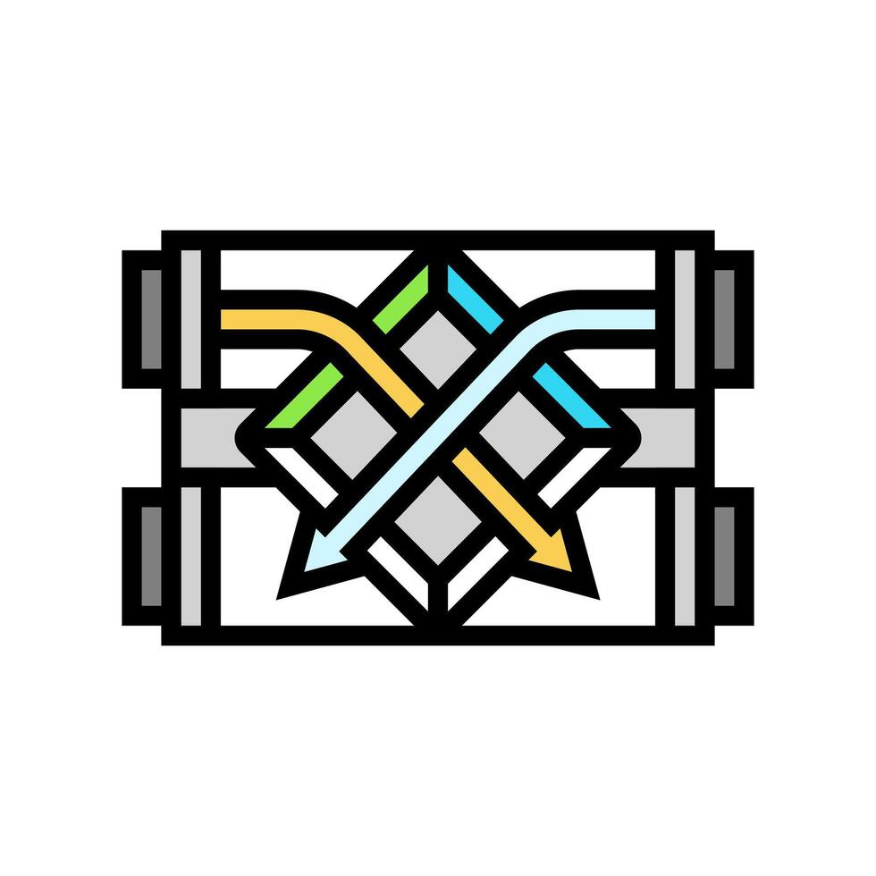 heat recovery ventilation hrv color icon illustration vector