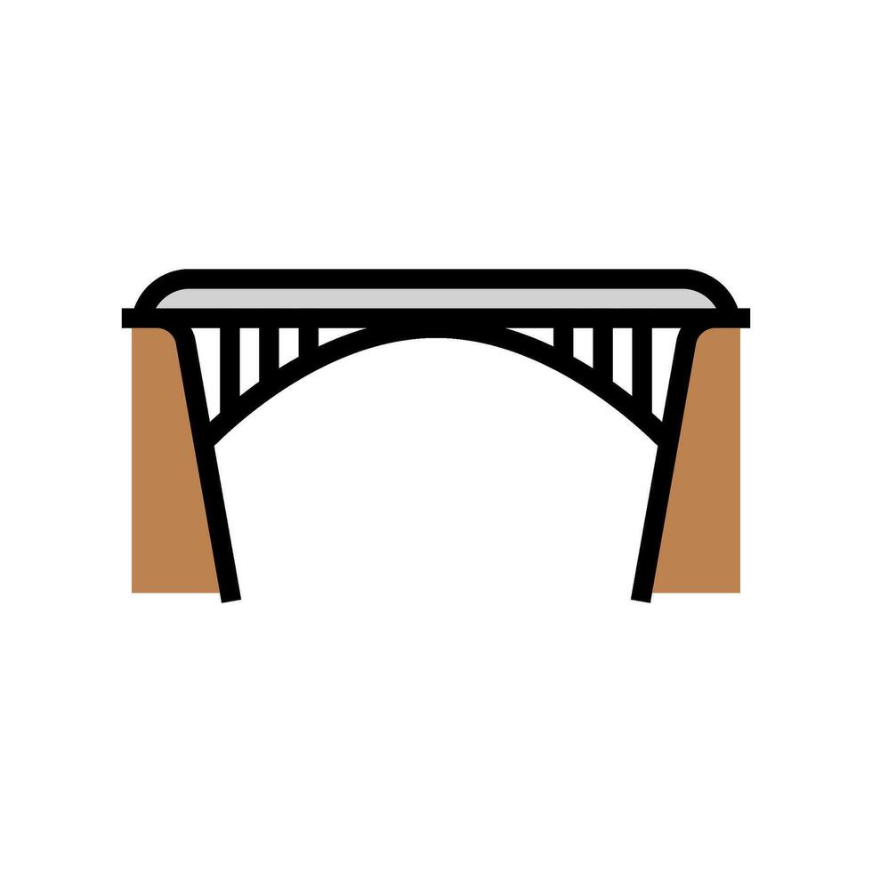arch bridge color icon illustration vector