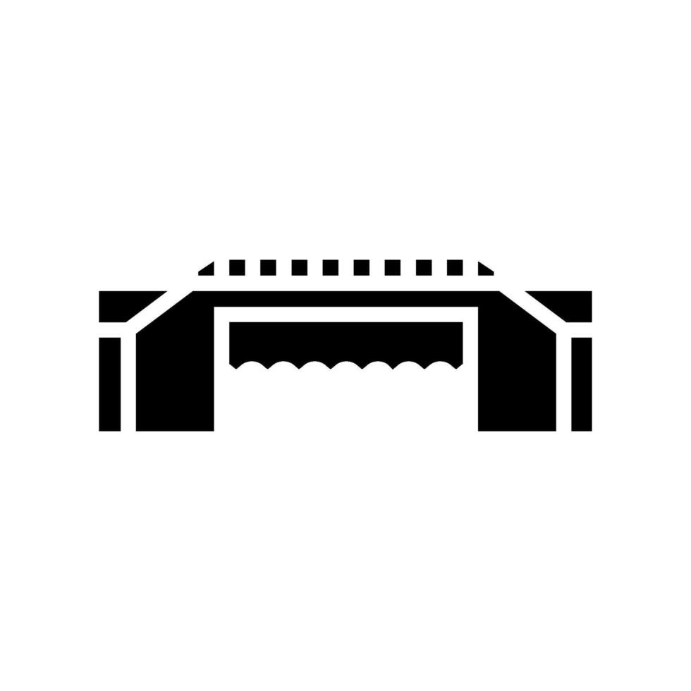 girder bridge glyph icon illustration vector