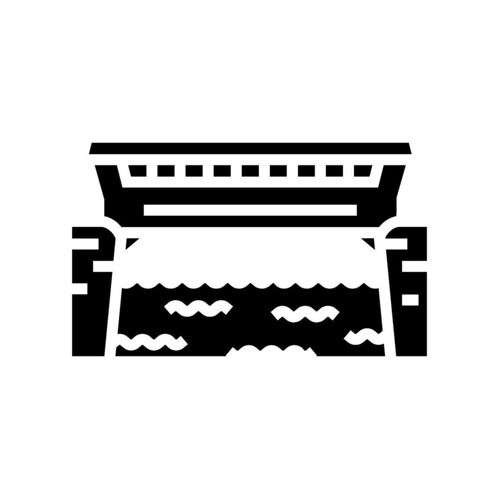 covered bridge glyph icon illustration vector