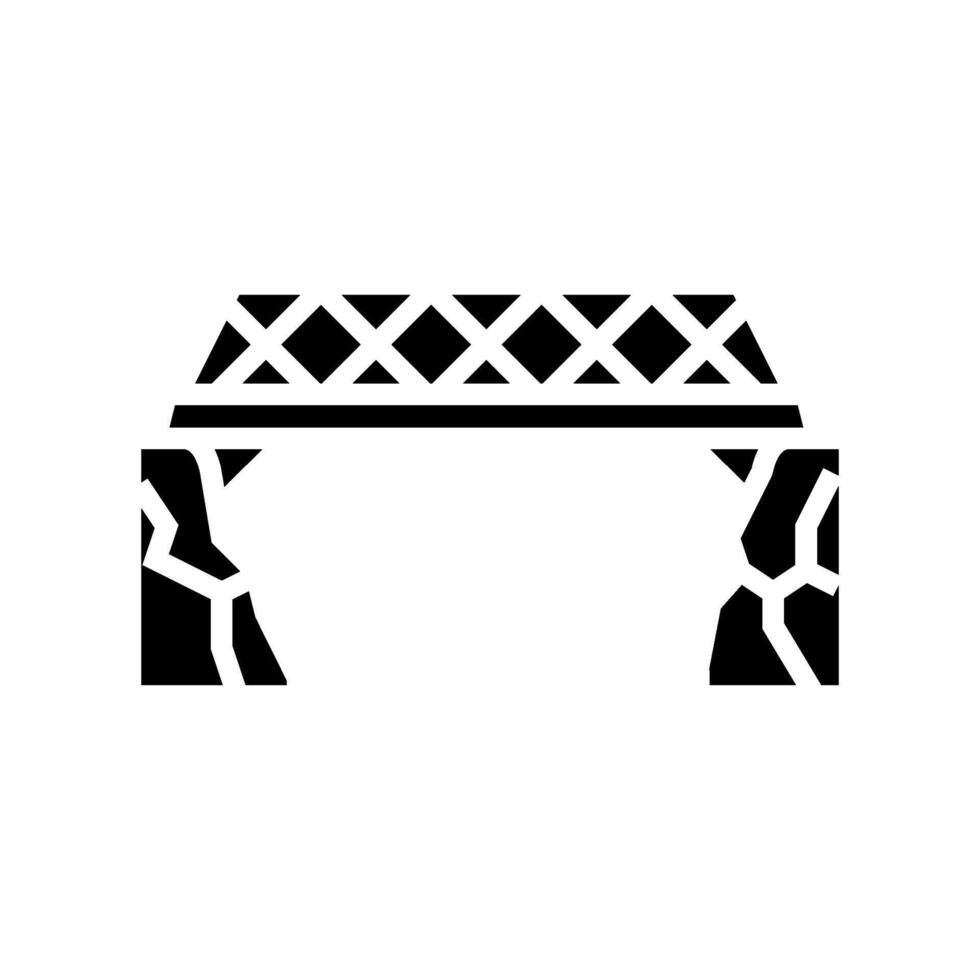 lattice bridge glyph icon illustration vector