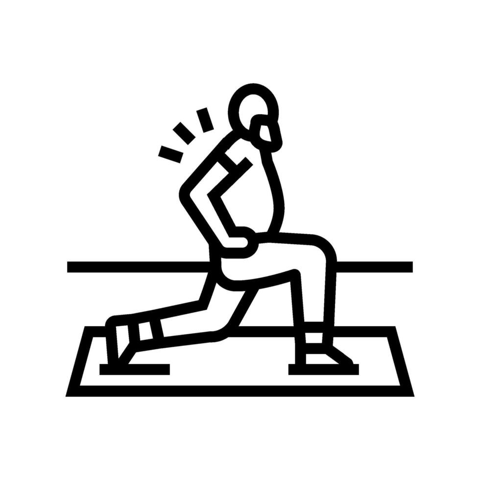 exercise elderly leisure line icon illustration vector