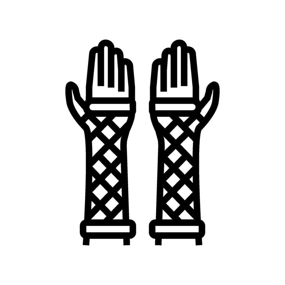fishnet goth subculture line icon illustration vector