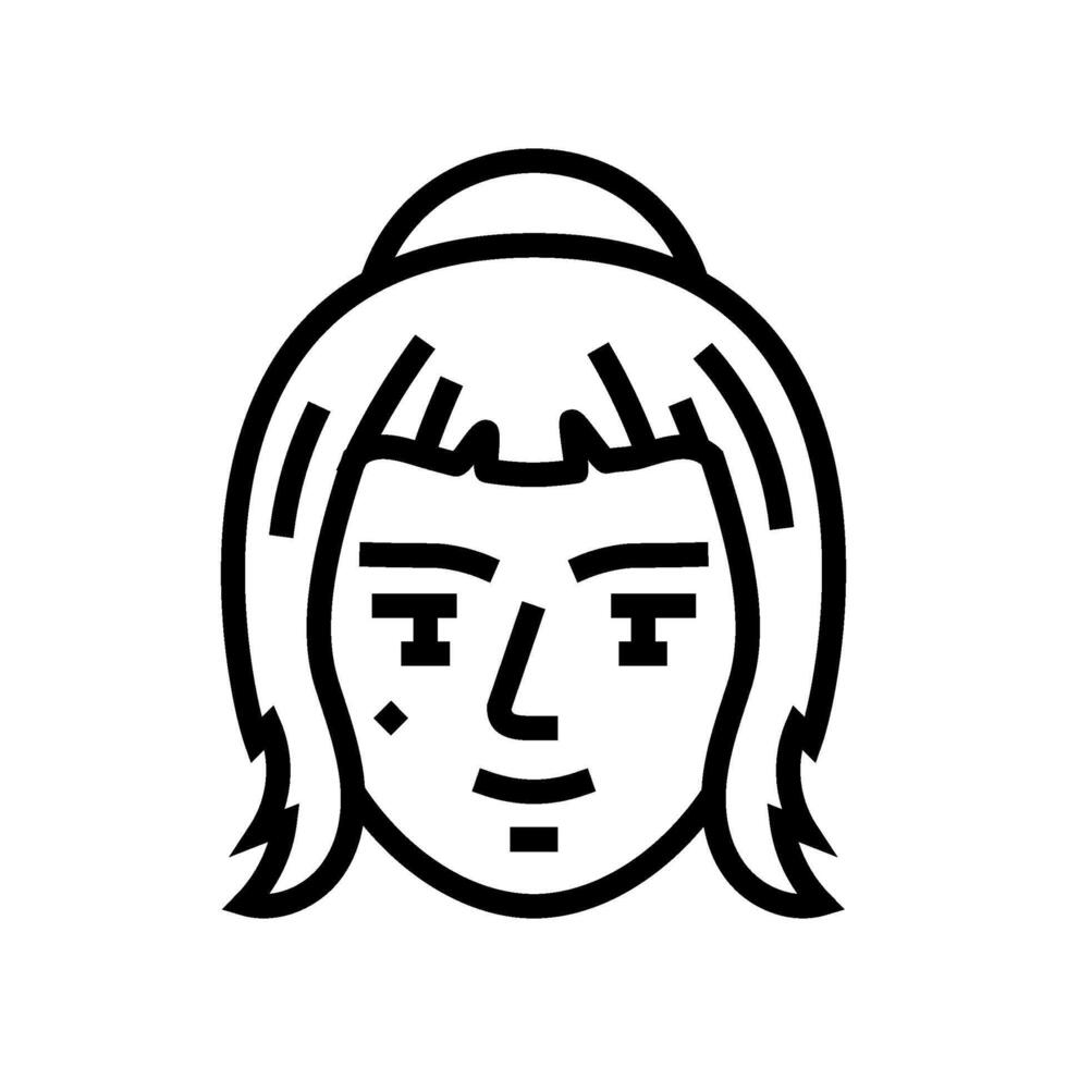 dark eyeliner goth subculture line icon illustration vector