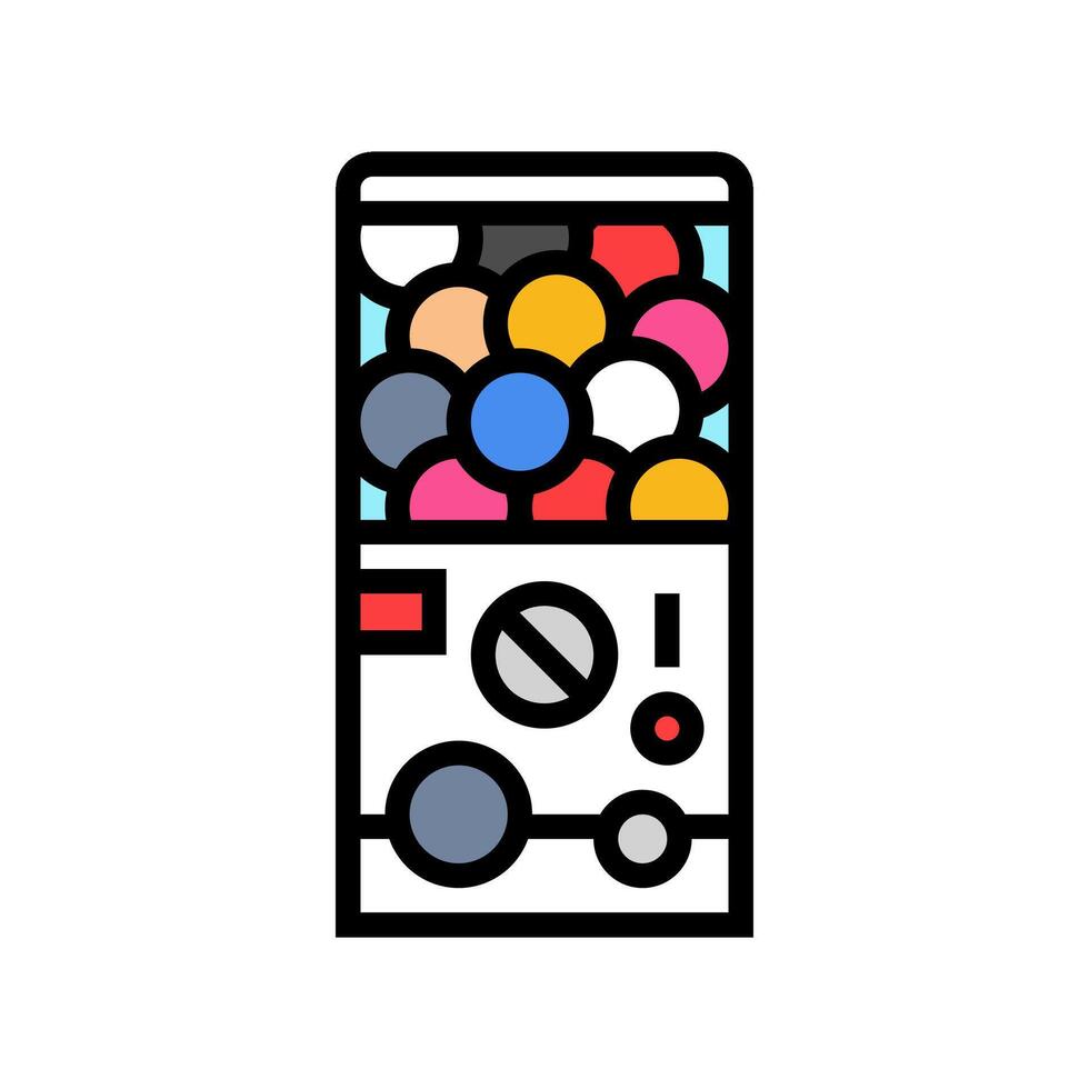 gachapon otaku color icon illustration vector