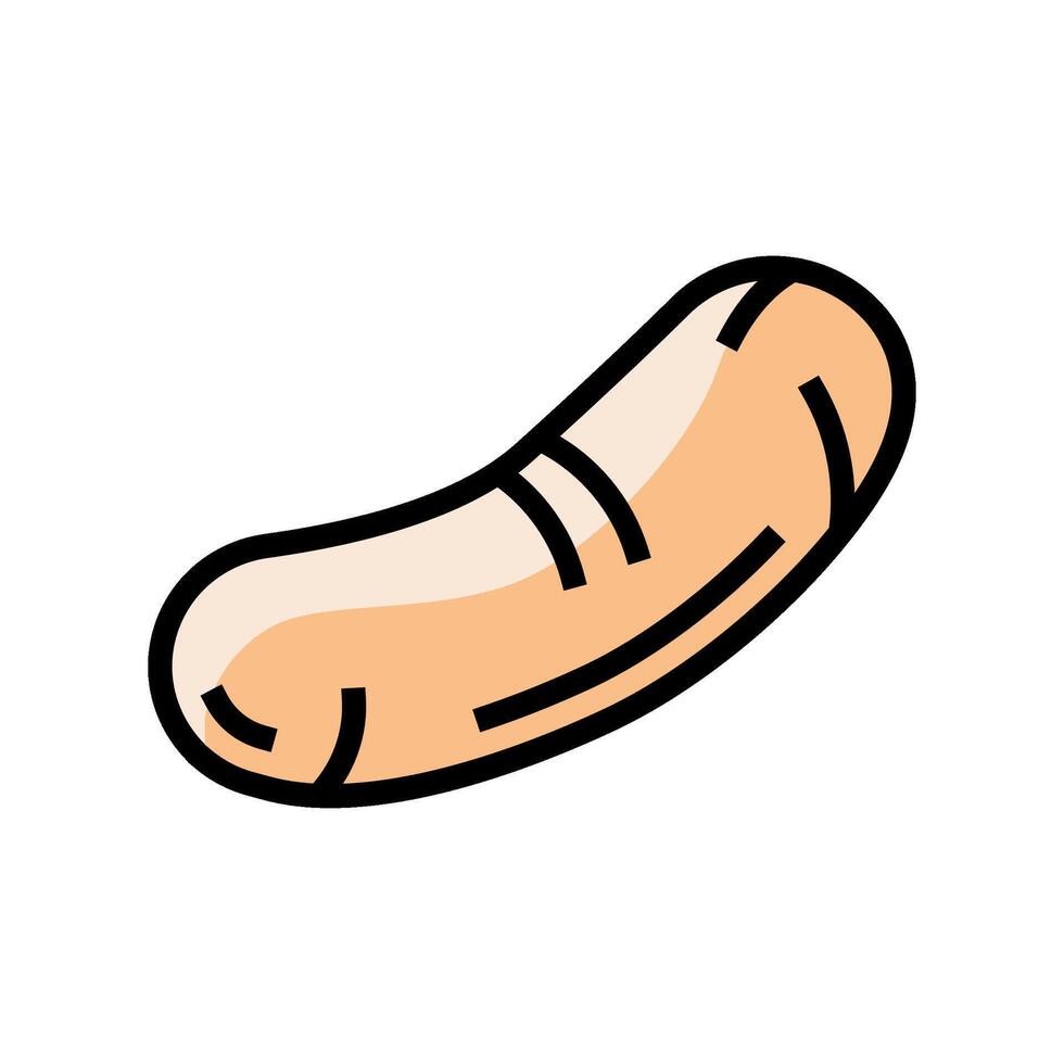 bratwurst sausage meat color icon illustration vector