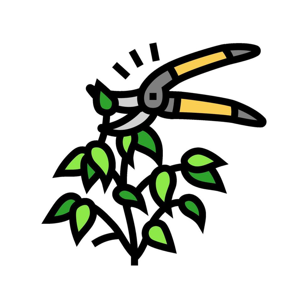 pruning urban gardening color icon illustration vector