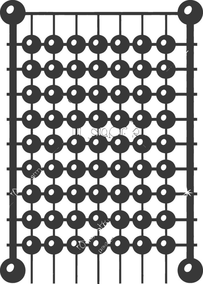 silhouette abacus black color only vector