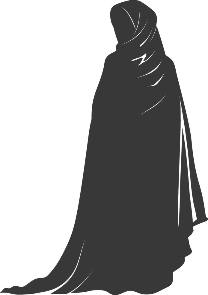 Silhouette hijab symbol black color only vector