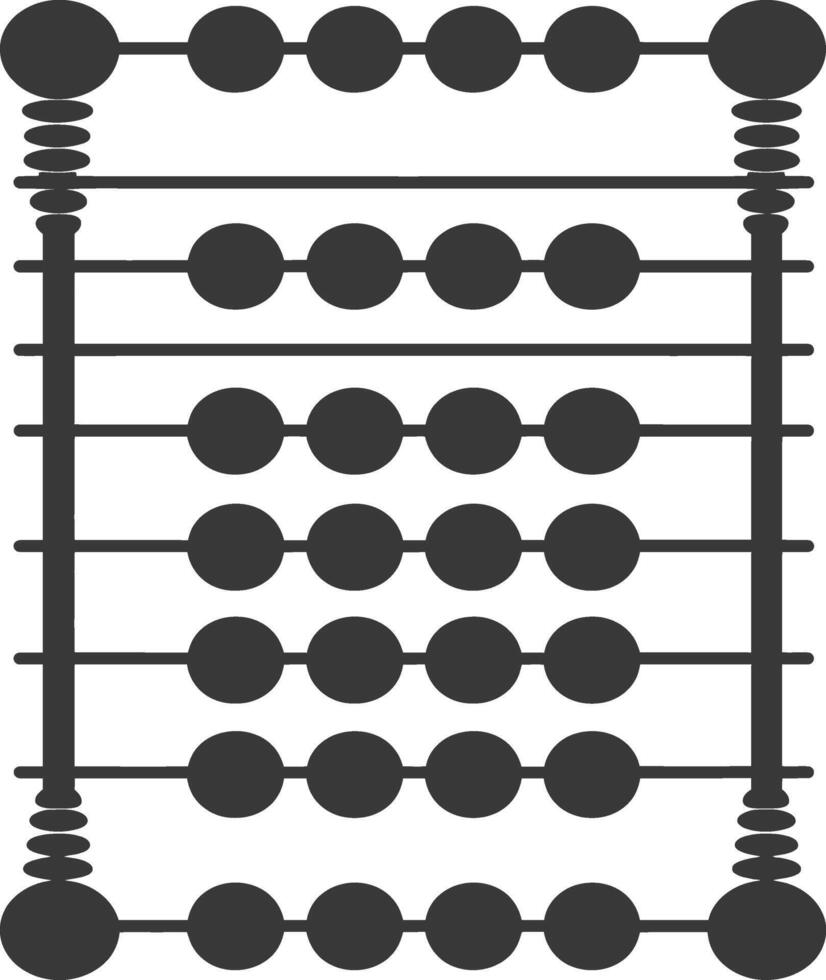 silhouette abacus black color only vector